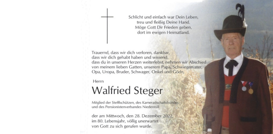 Beerdigung Walfried (Friedl) Steger